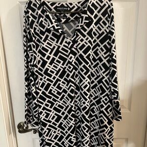 Newport News Womens XXL Black and White dress